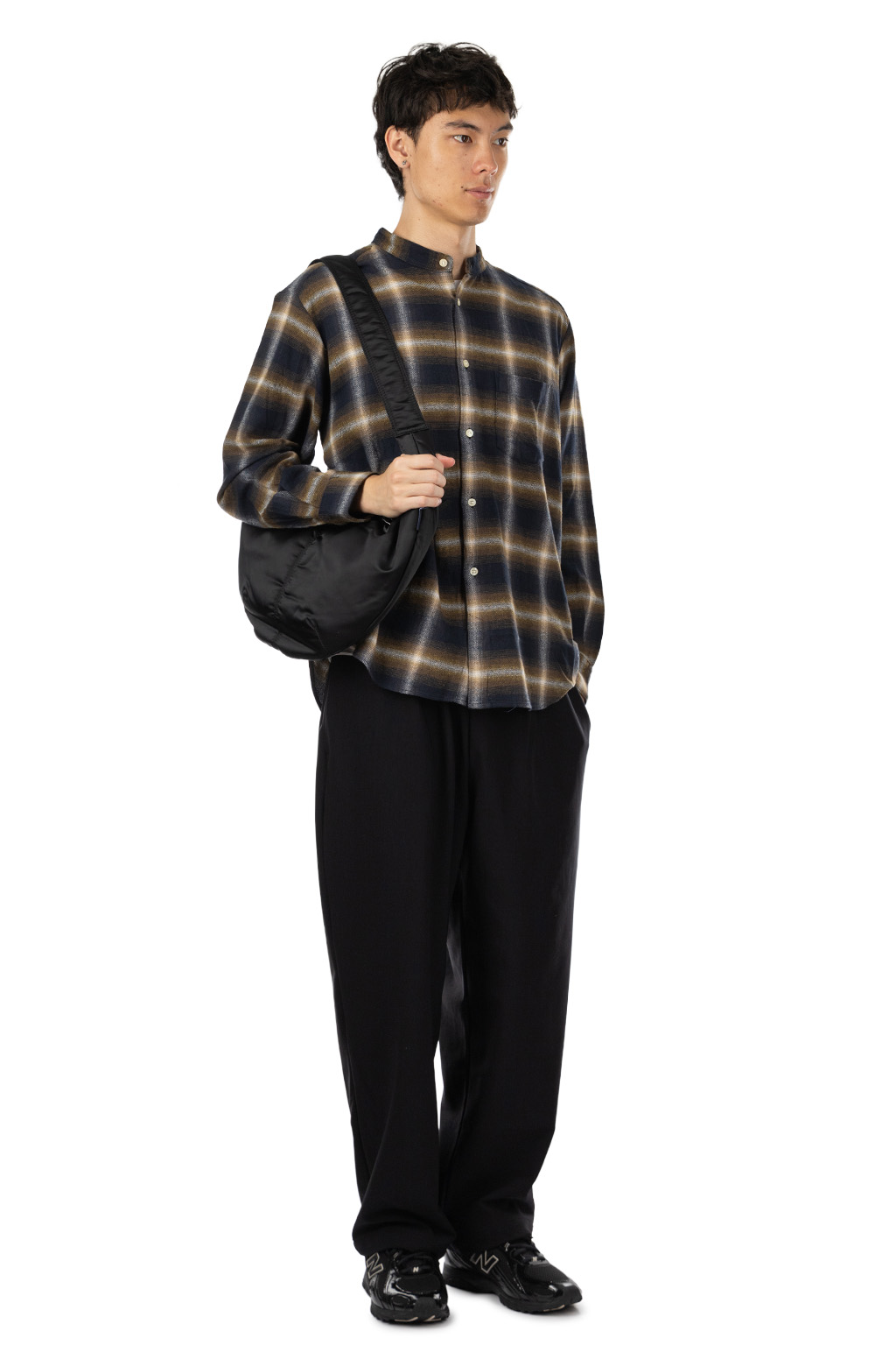 Manual Alphabet - Ombre Check Loose Fit BC Shirt Yellow and Black