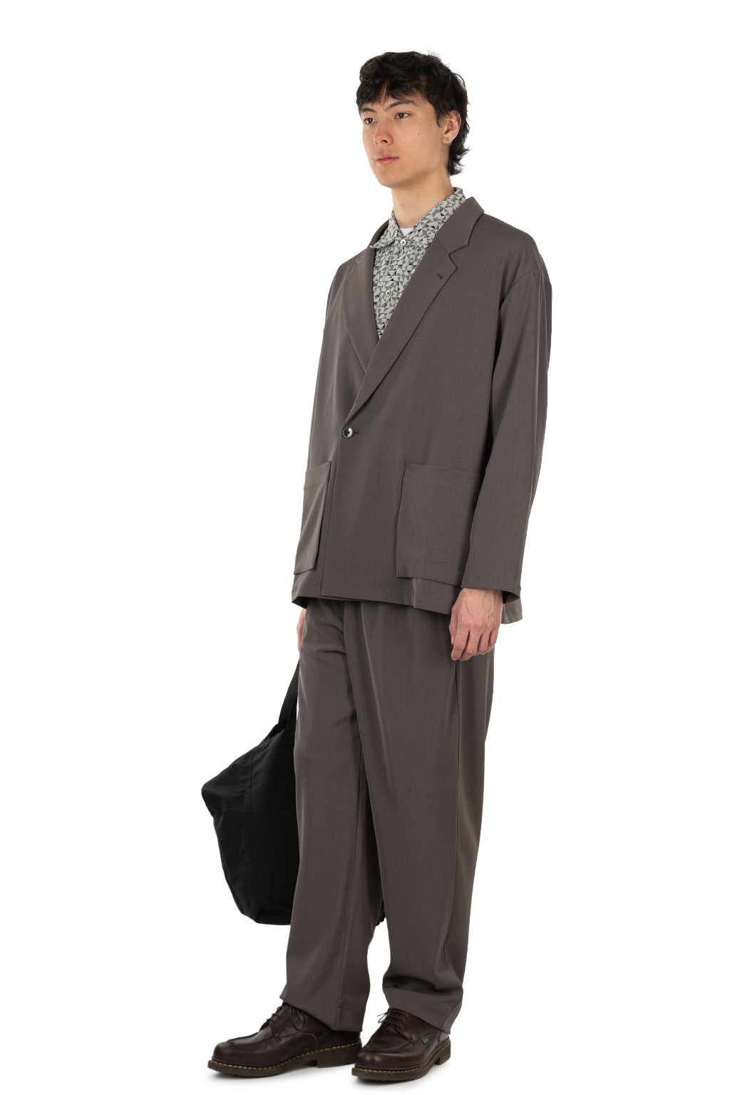 Manual Alphabet - Polyester Twill Jersey Comfort W Jacket - Charcoal
