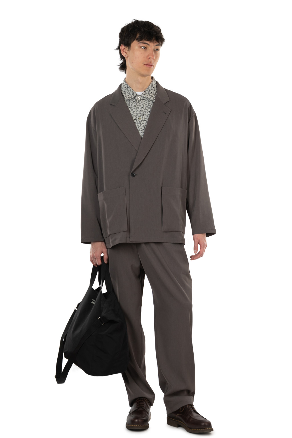Manual Alphabet - Polyester Twill Jersey Comfort W Jacket - Charcoal