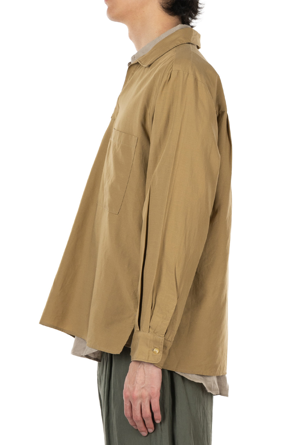 Manual Alphabet - Slub Poplin Pullover Shirt - Beige