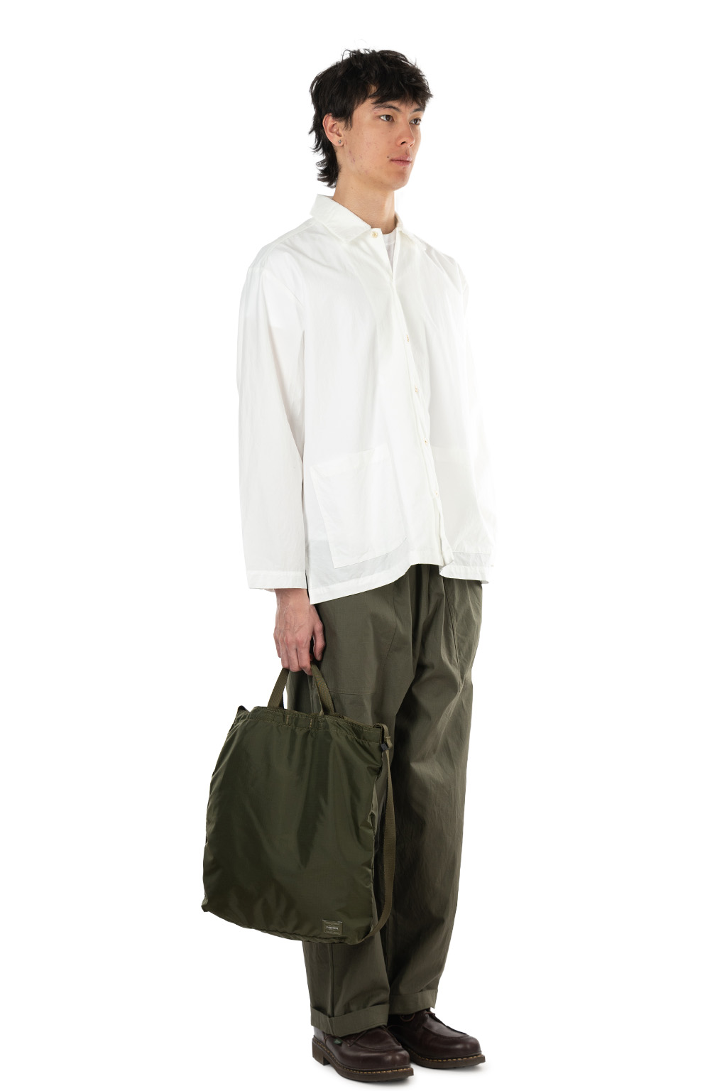 Manual Alphabet - Weather Cloth Shirt Jacket - White