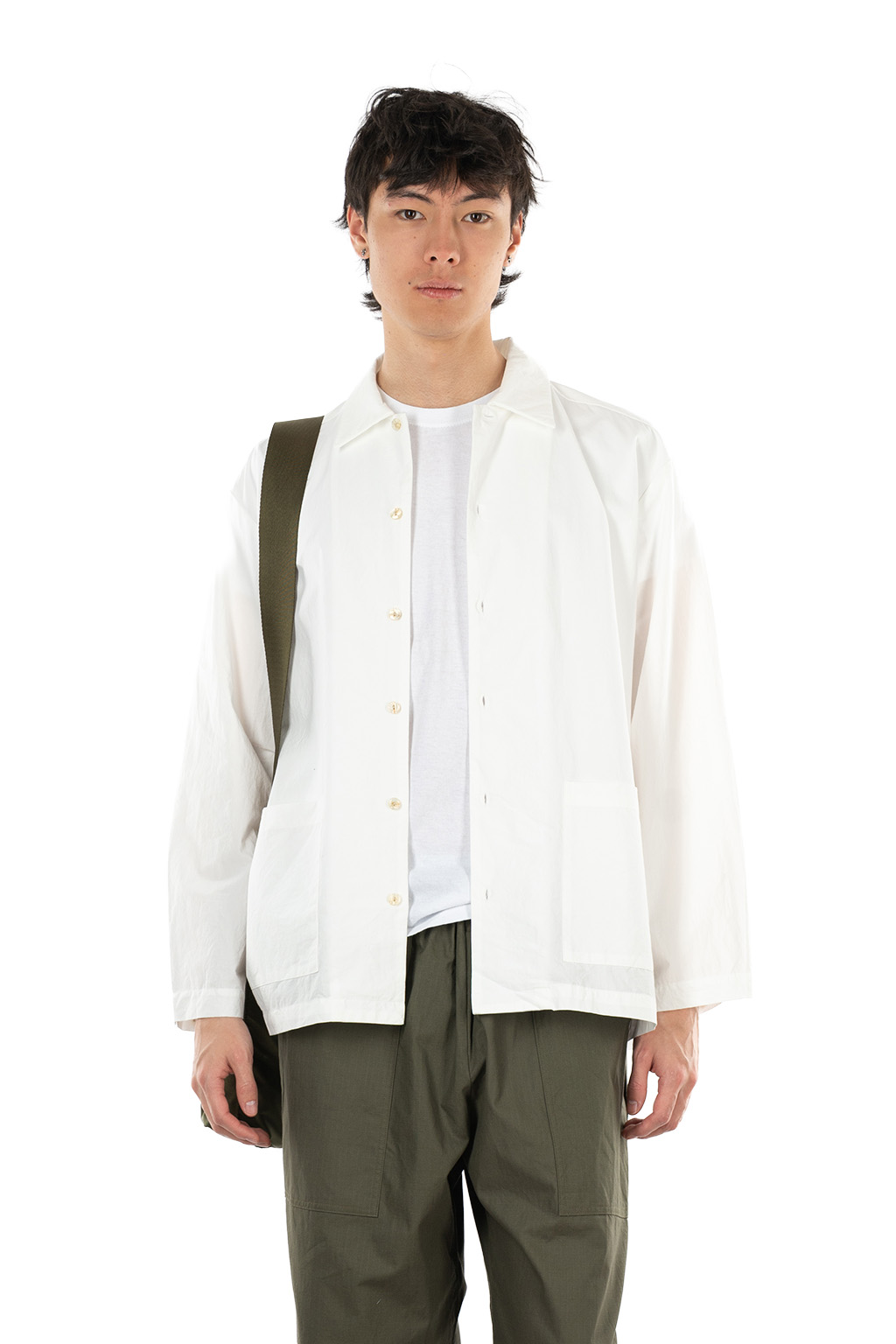 Manual Alphabet - Weather Cloth Shirt Jacket - White