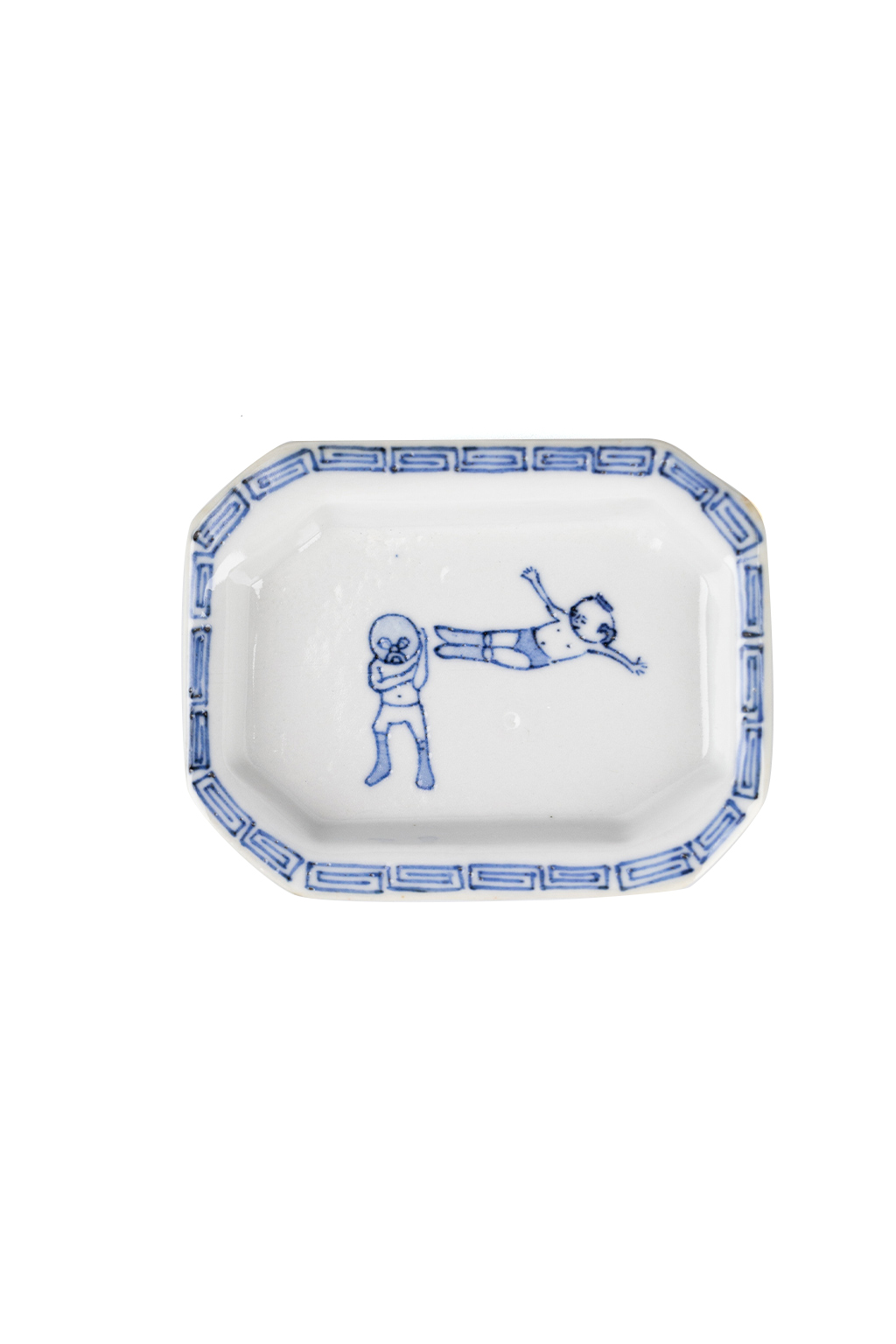 Motif Ceramic and Art Rectangle  Small Plate - Drop Kick