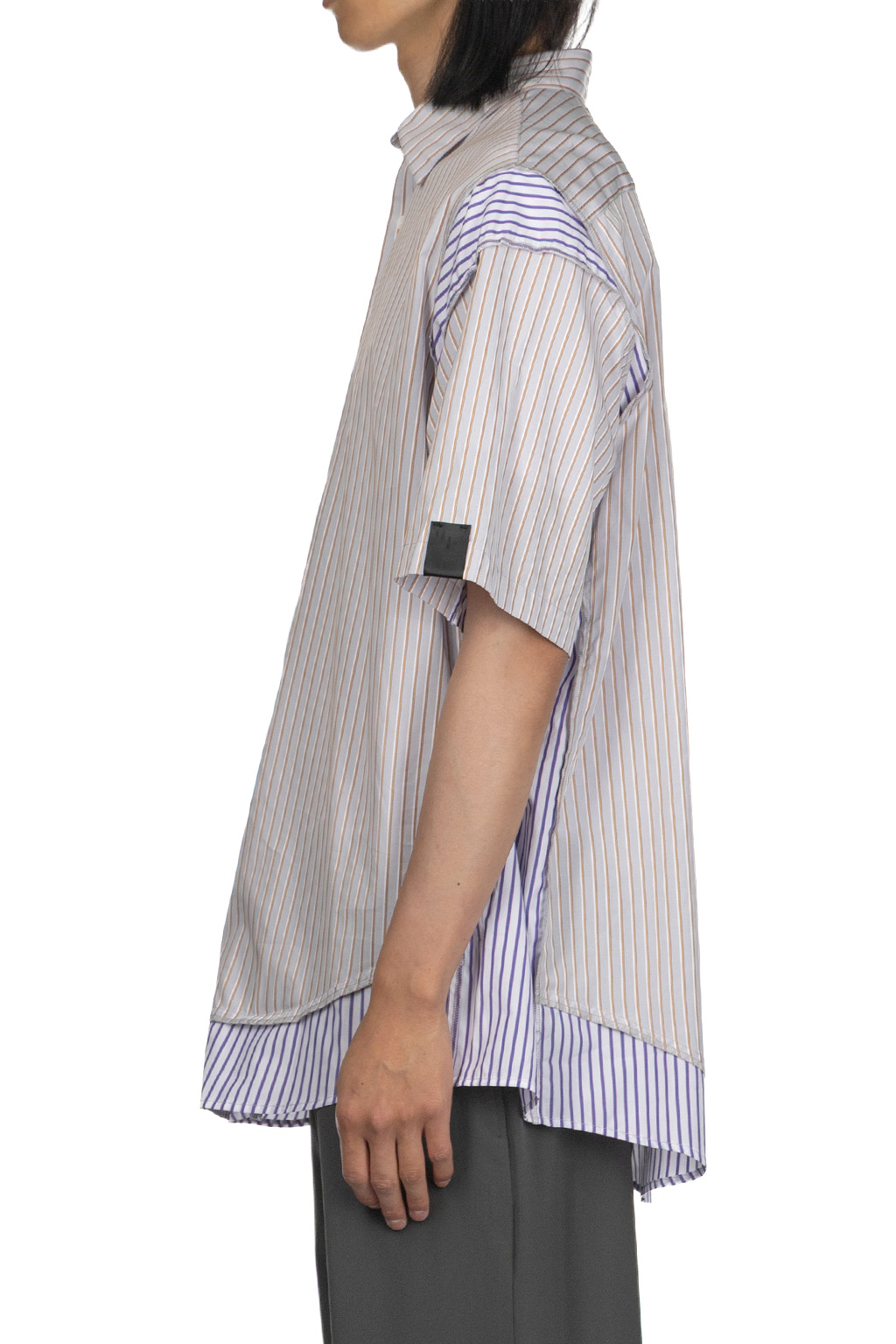 N Hoolywood - Half Sleeve Shirt - Grey Stripe