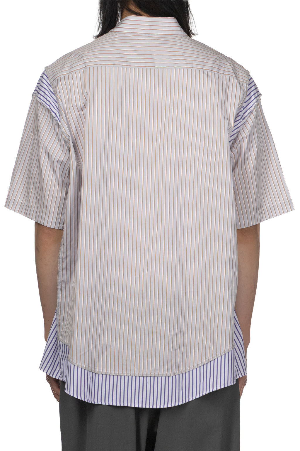 N Hoolywood - Half Sleeve Shirt - Grey Stripe