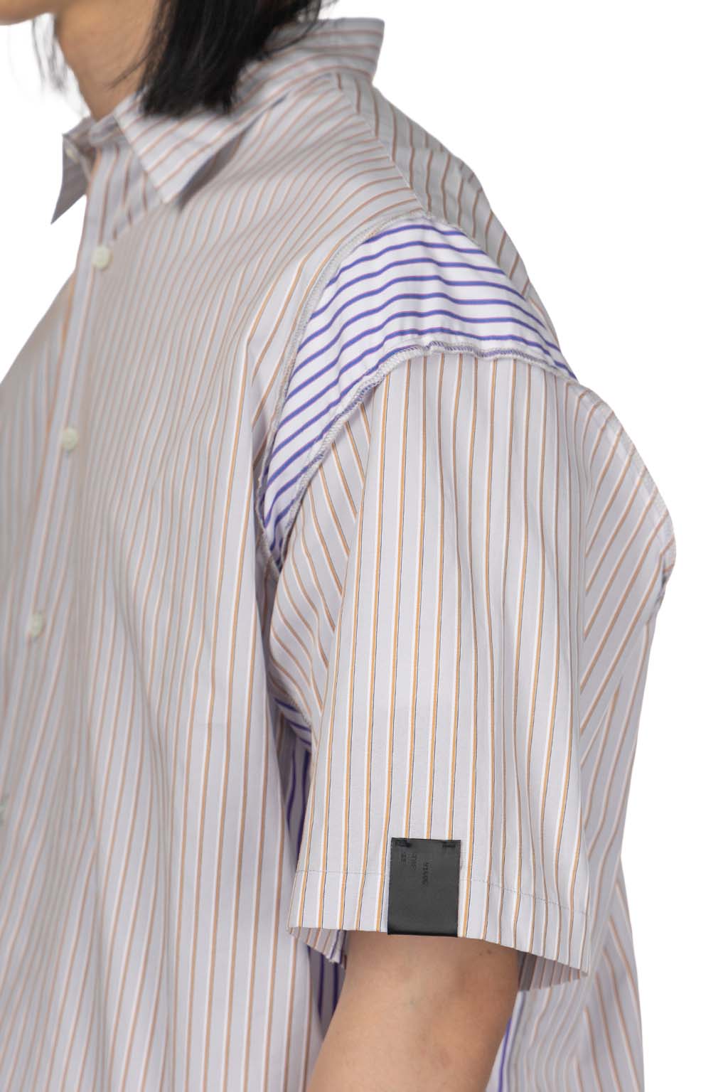 N Hoolywood - Half Sleeve Shirt - Grey Stripe