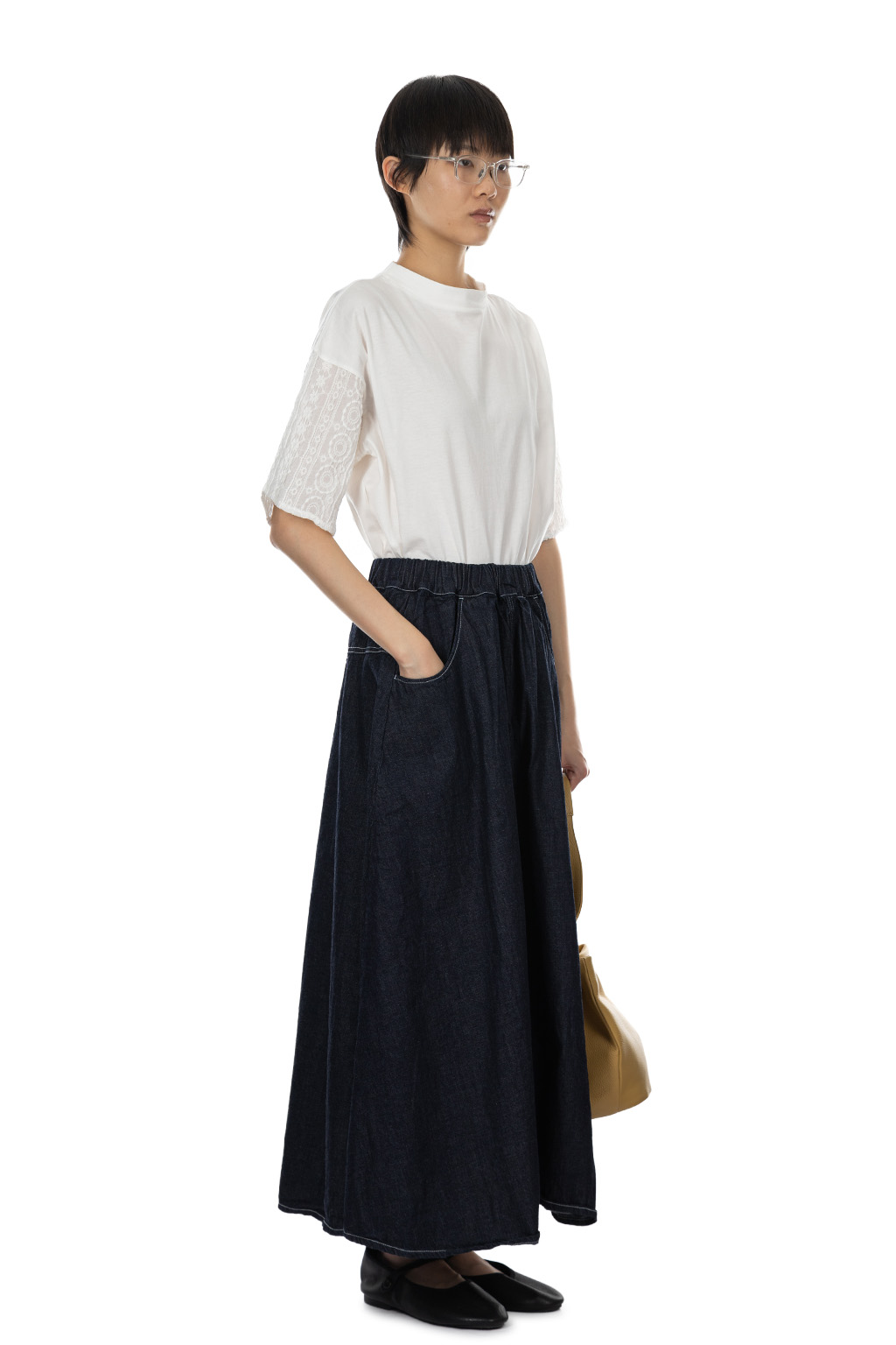 NARU  - 8oz Denim Noppo Skirt - Indigo