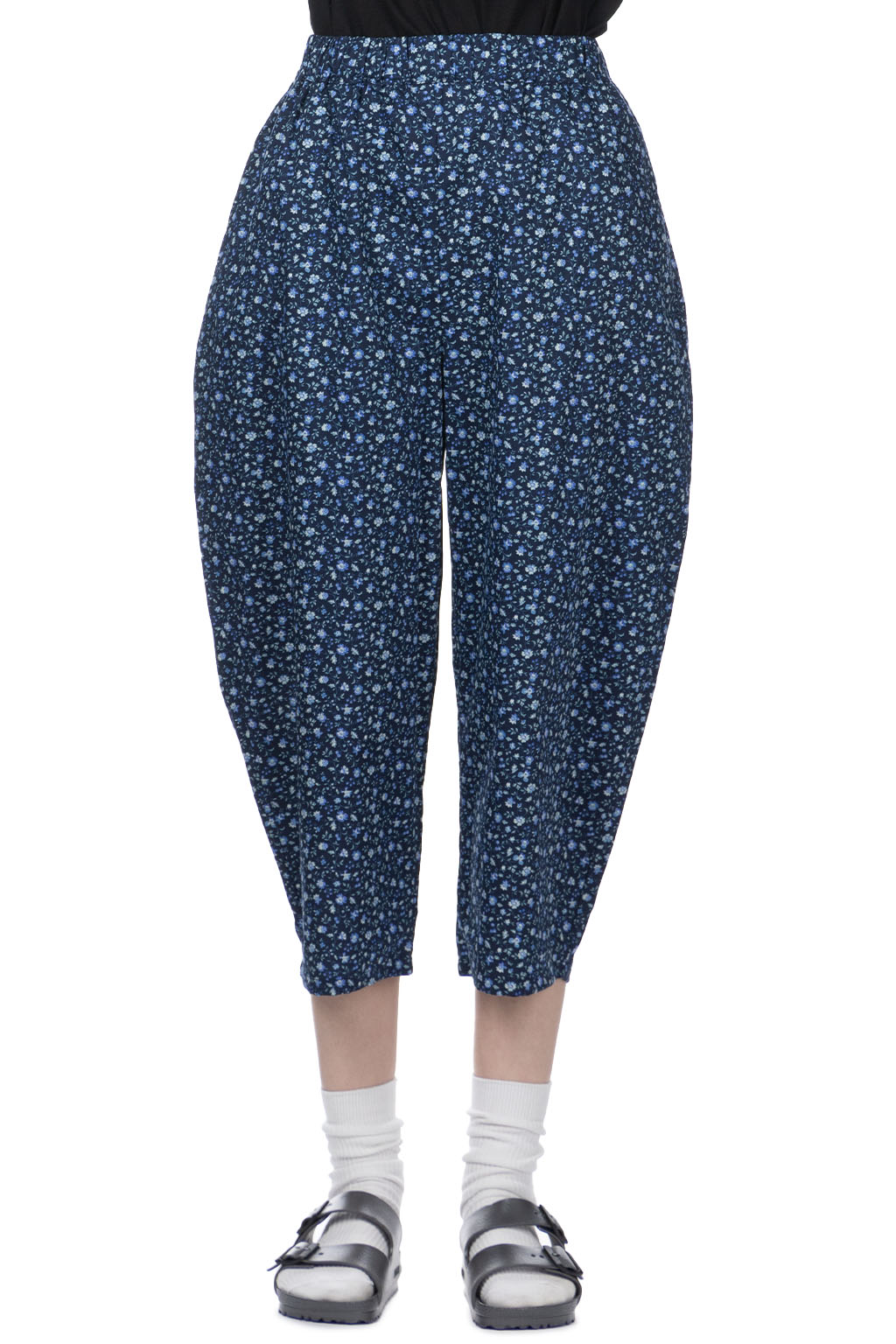 NARU  - Anitque Flower Broadway Egg Pants - Navy