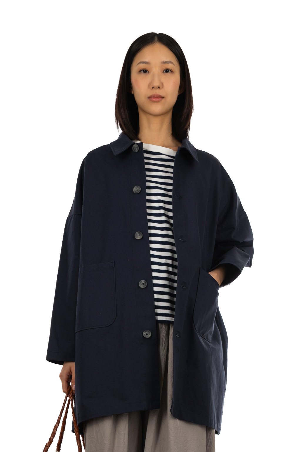 NARU  - Chino Cloth Trench Coat