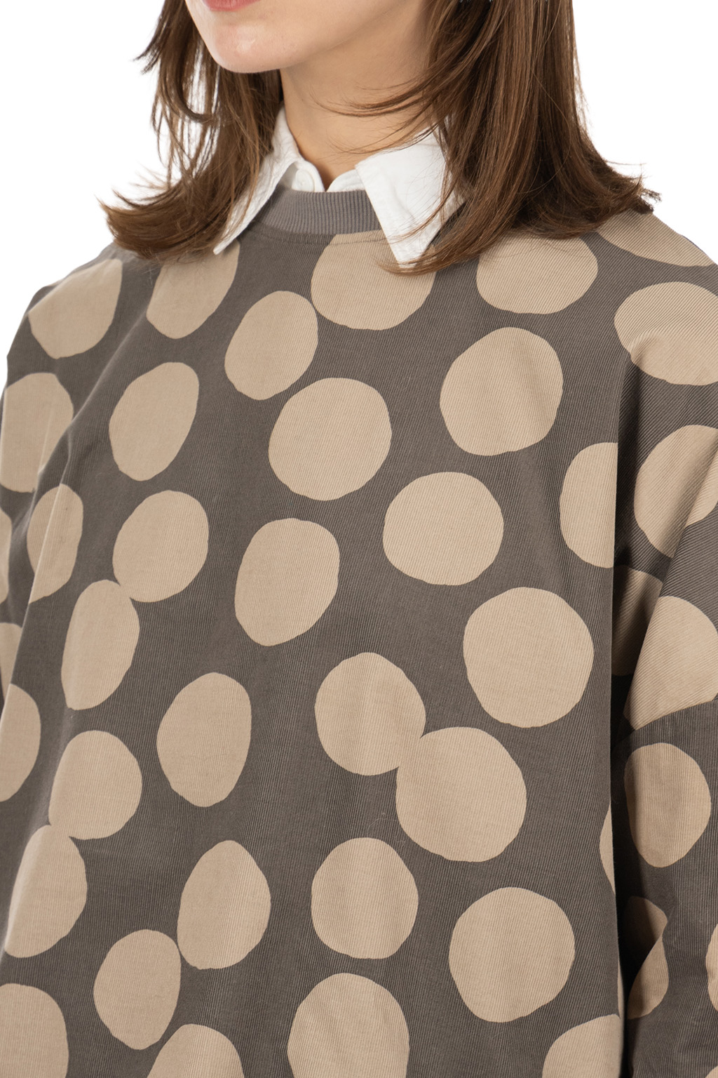 NARU  - Corduroy Dot Pullover - Charcoal