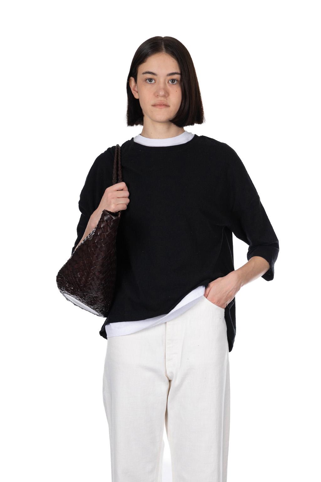 NARU  - Cotton A-Line Pullover - Black