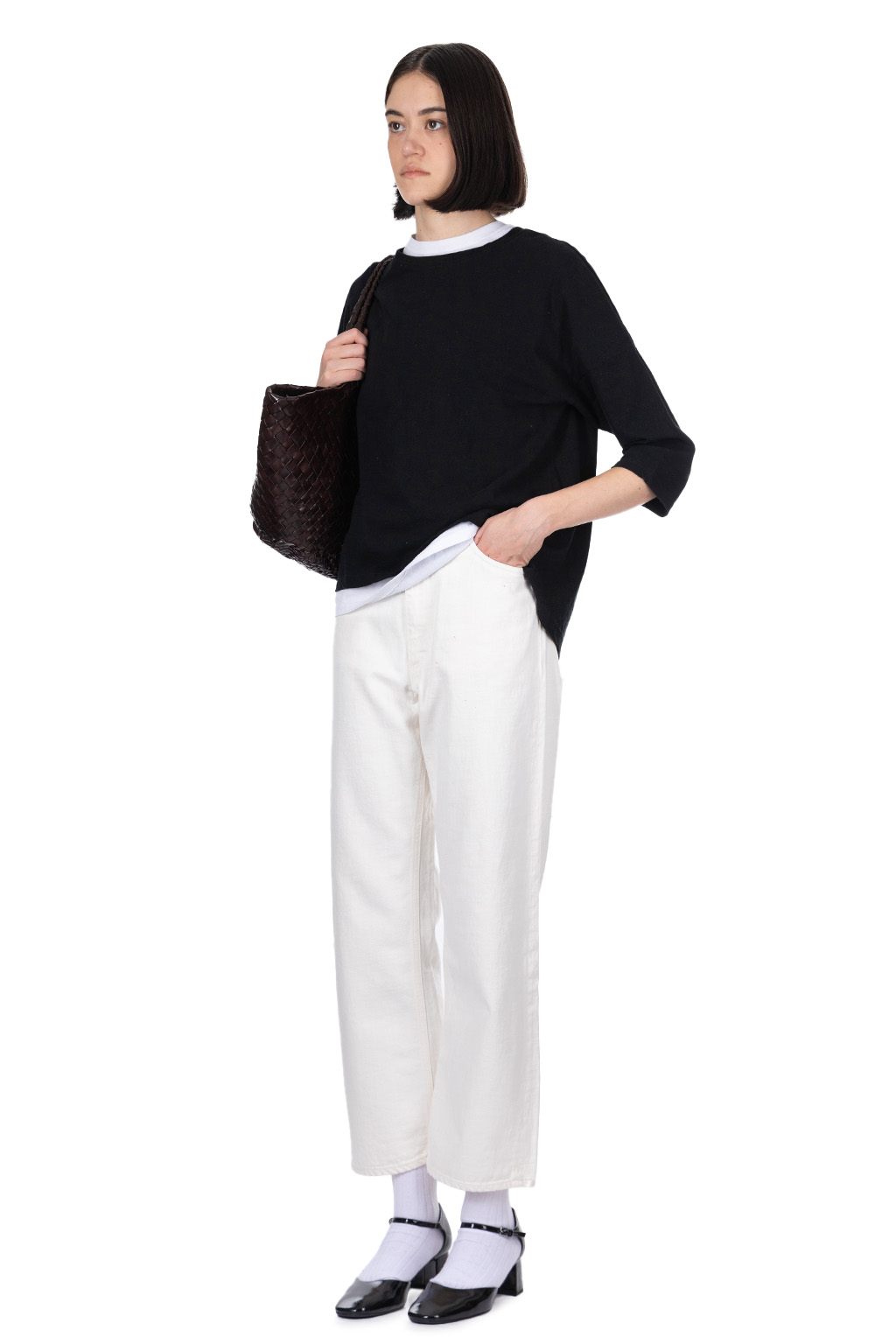 NARU  - Cotton A-Line Pullover - Black