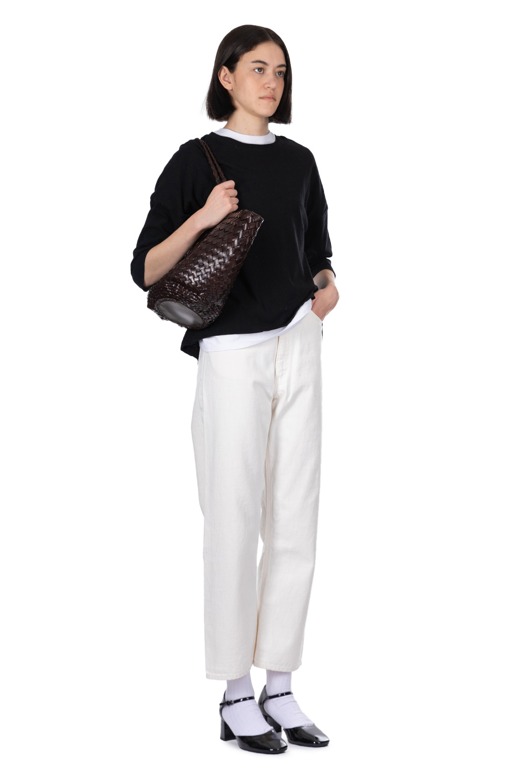 NARU  - Cotton A-Line Pullover - Black