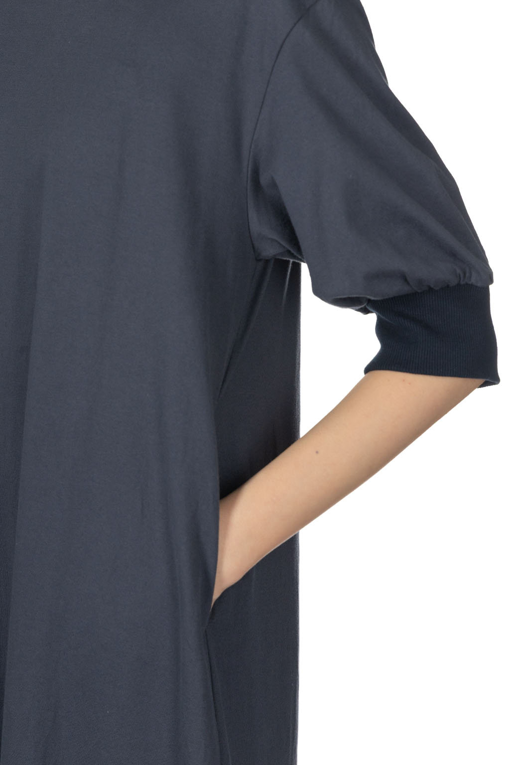 NARU  - Cotton Jersey Dress - Bluegray 