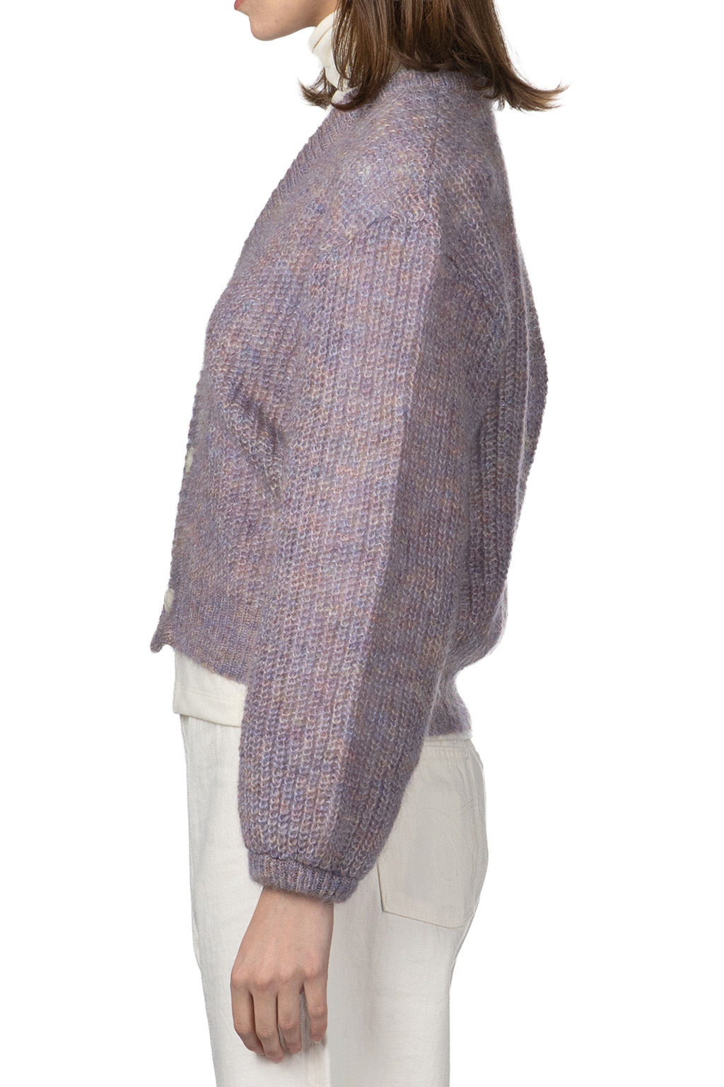 NARU  - Portmix Short Cardigan - Purple