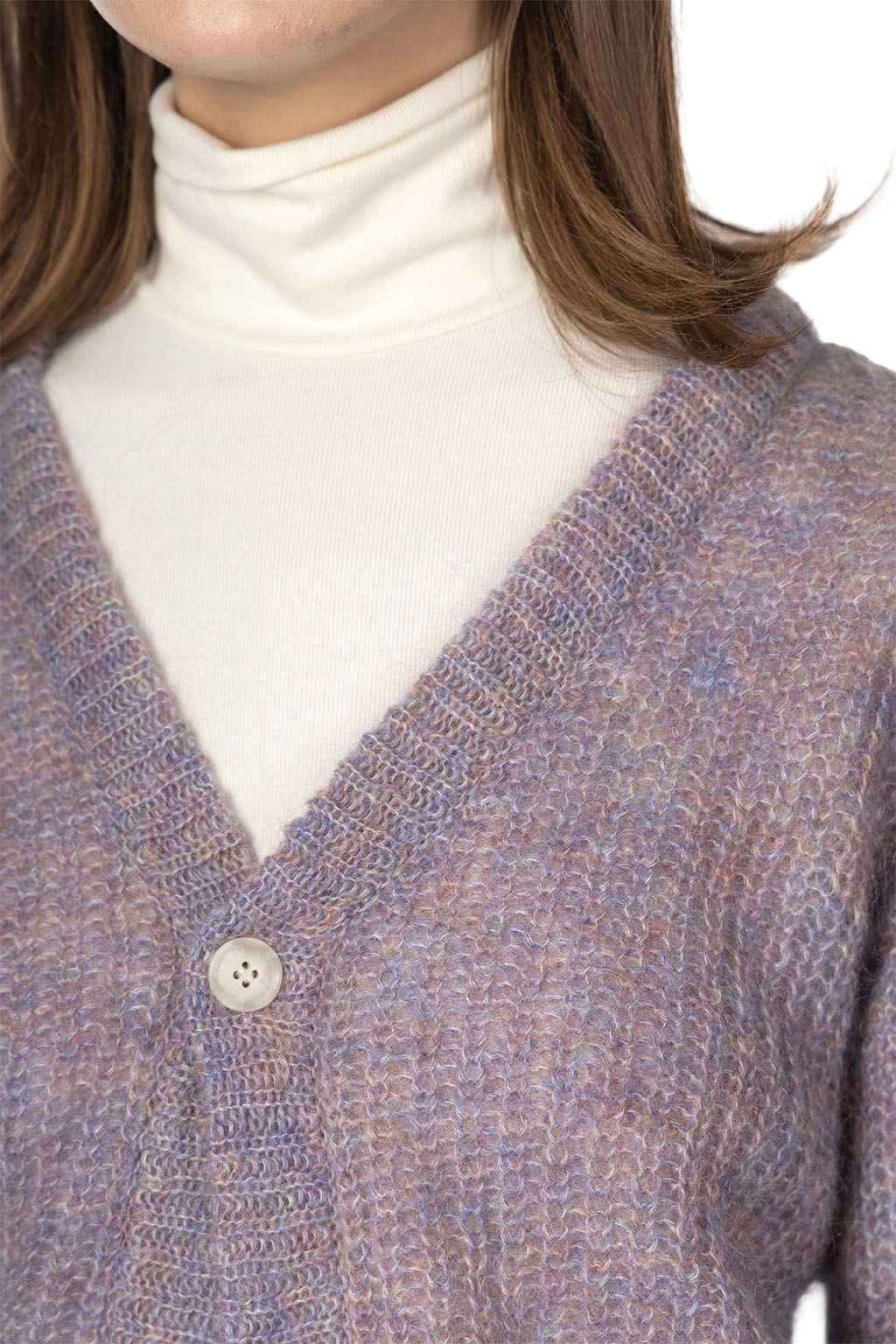 NARU  - Portmix Short Cardigan - Purple