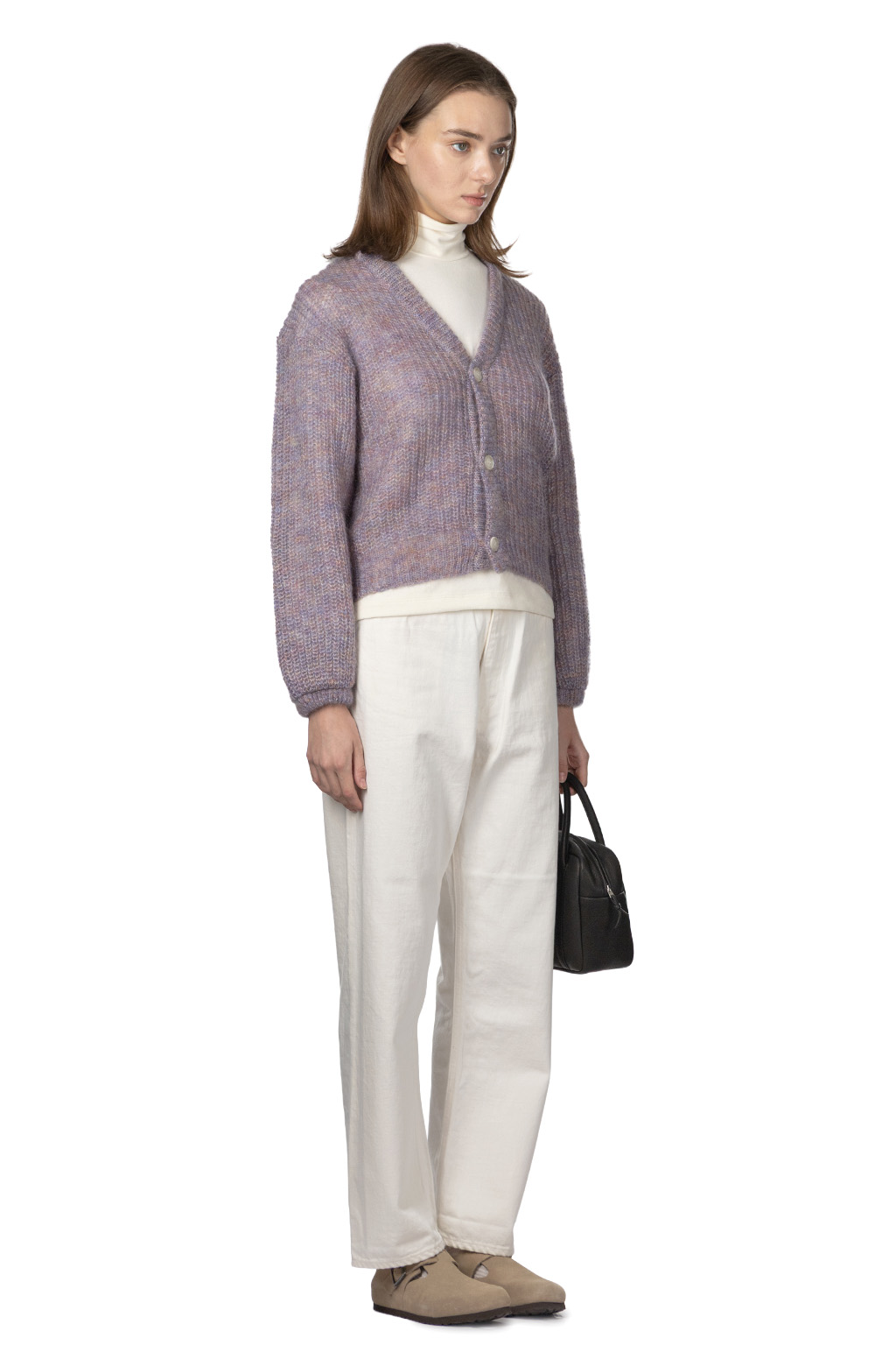 NARU  - Portmix Short Cardigan - Purple