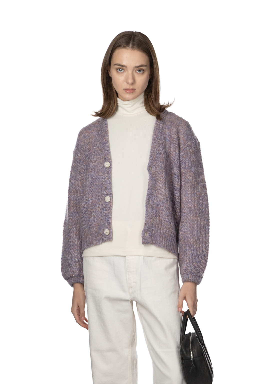 NARU  - Portmix Short Cardigan - Purple