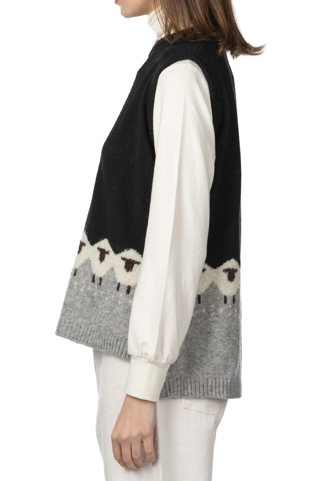 NARU  - Sheep Pattern Knit Vest
