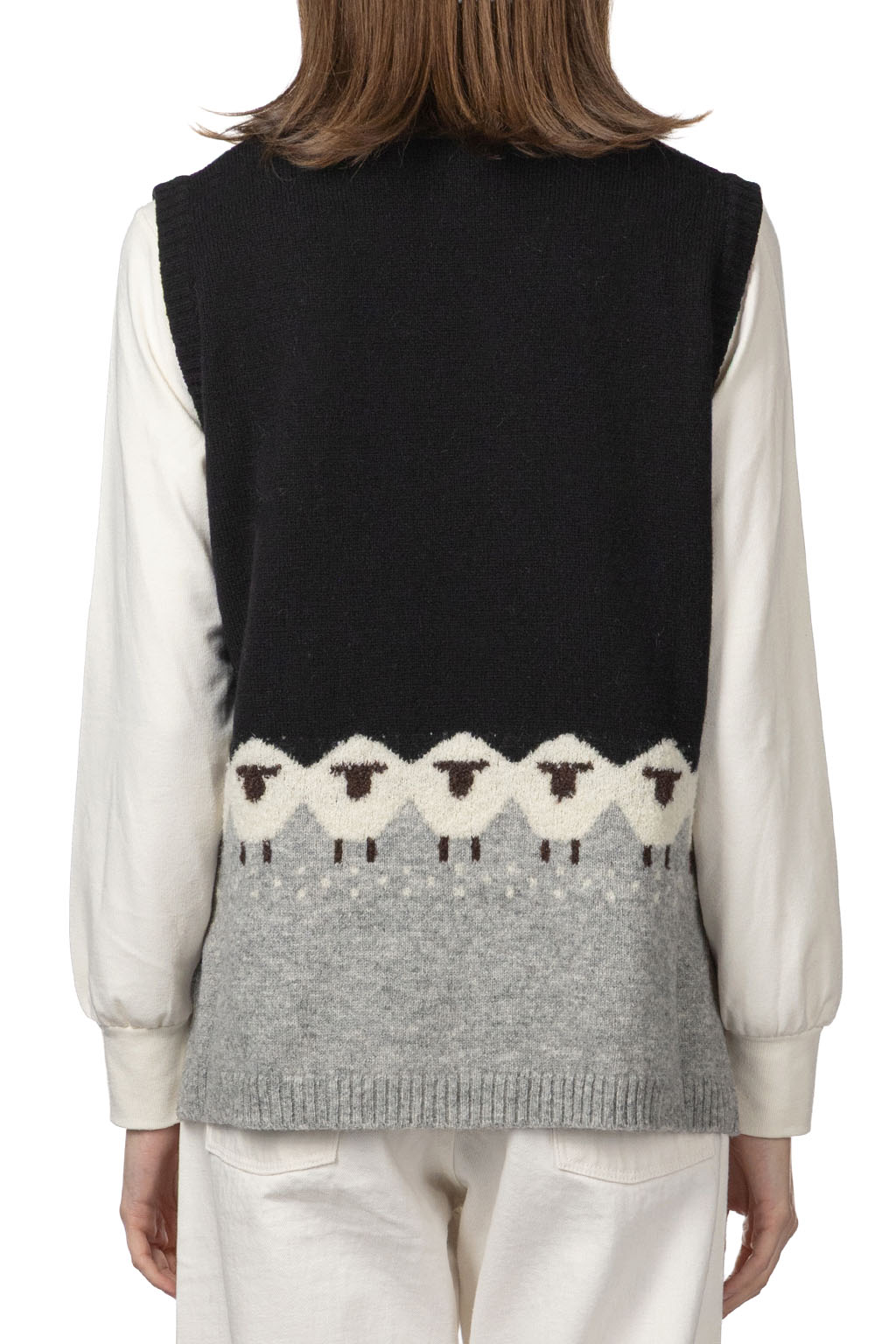 NARU  - Sheep Pattern Knit Vest