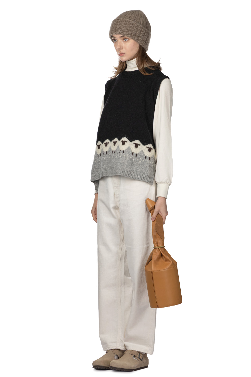 NARU  - Sheep Pattern Knit Vest