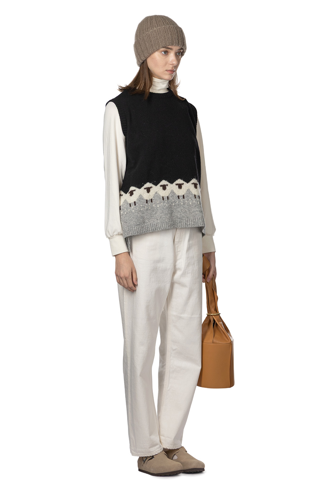 NARU  - Sheep Pattern Knit Vest