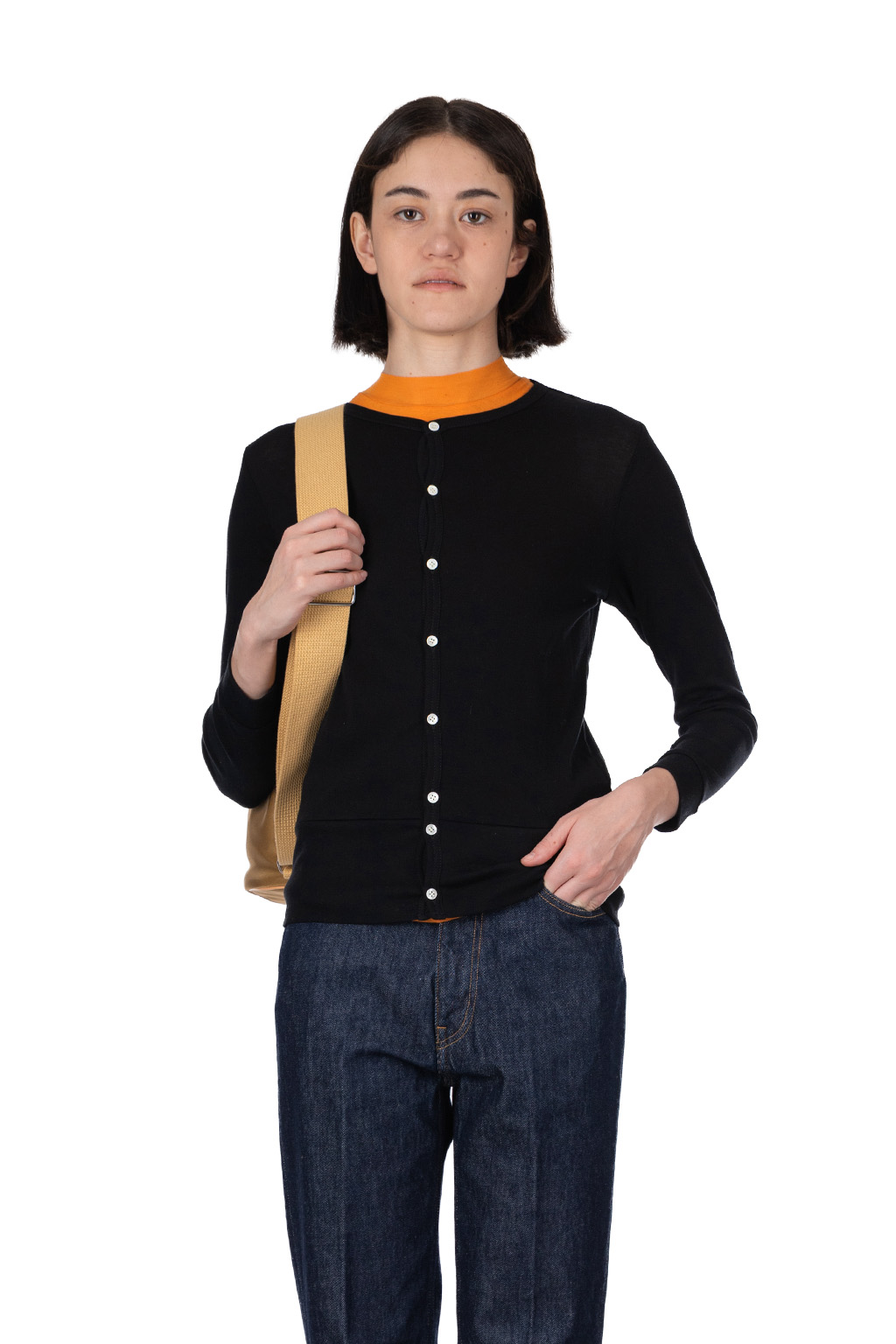 NARU  - Soft Cotton LS Cardigan - Black