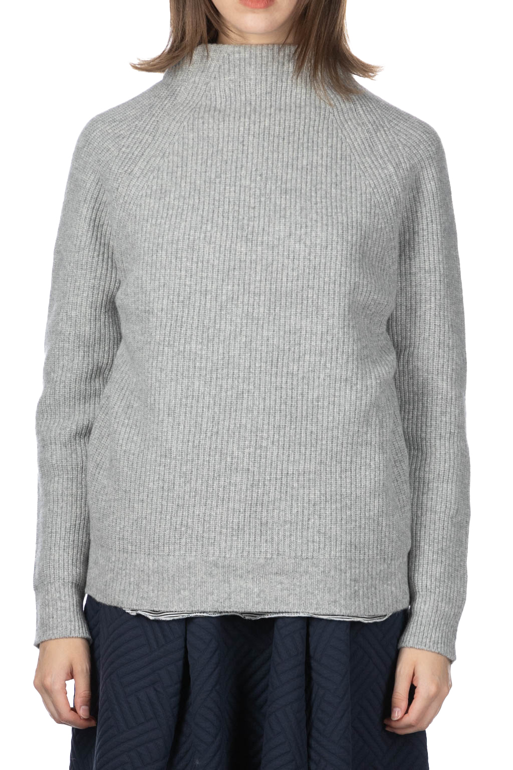 NARU | Tasmanian Lamb Bottleneck Sweater - Heather Grey NARU | Tasmanian Lamb Bottleneck Sweater - Heather Grey