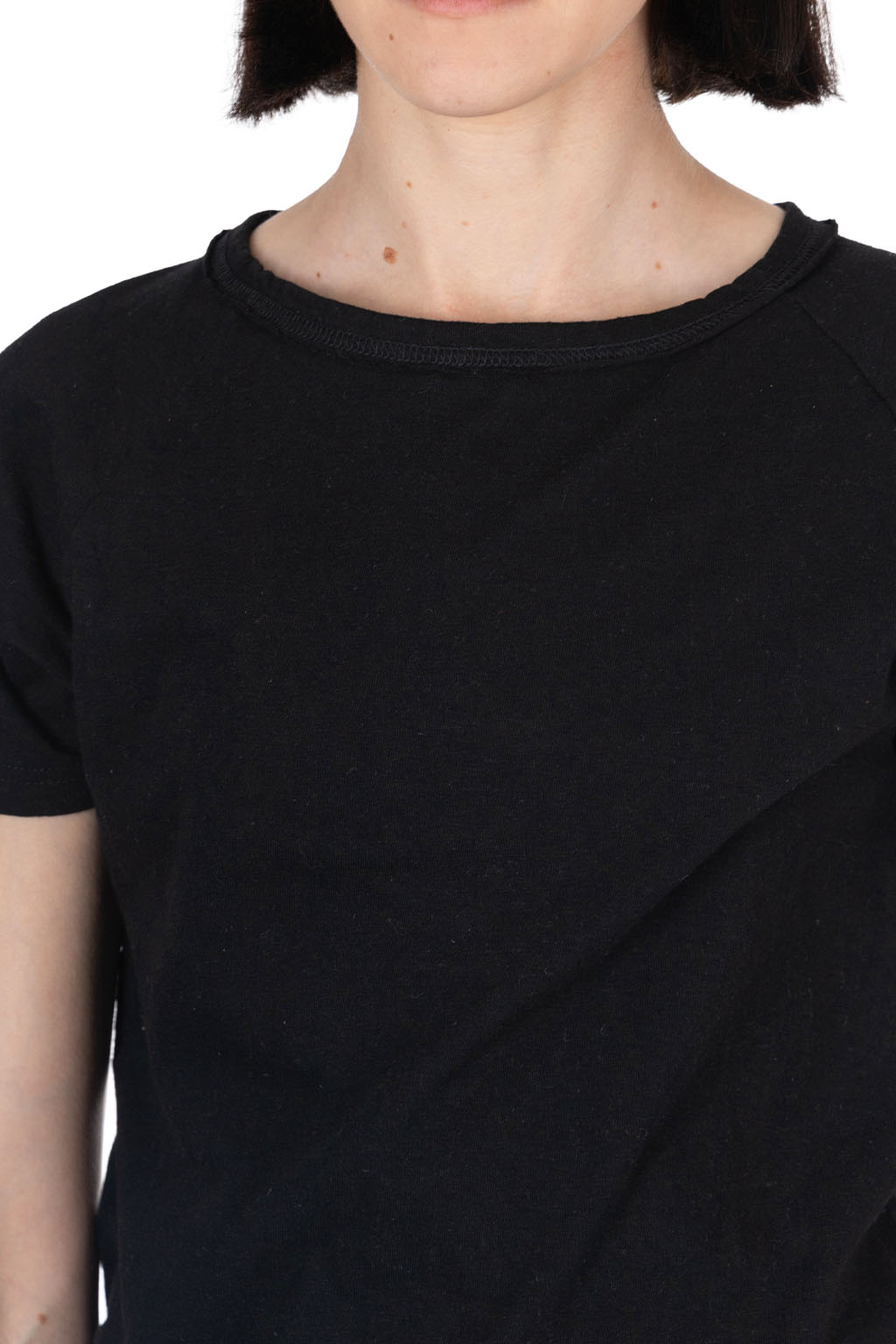 NARU  - Uneven Yarn Jersey Compact Tee - Black