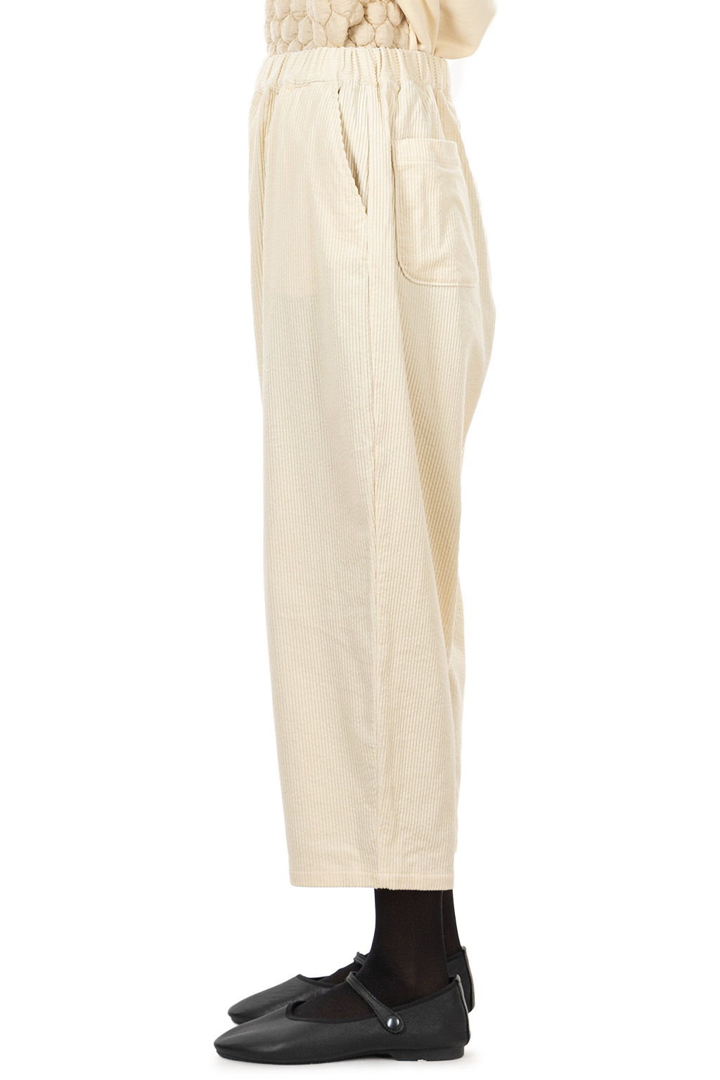 Nachukara - Corduroy Cocoon Pants - Ivory
