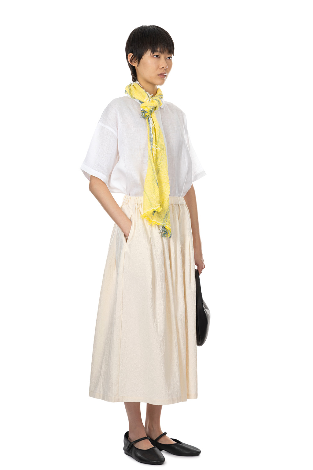 Nachukara - Cotton Gather Skirt - Natural