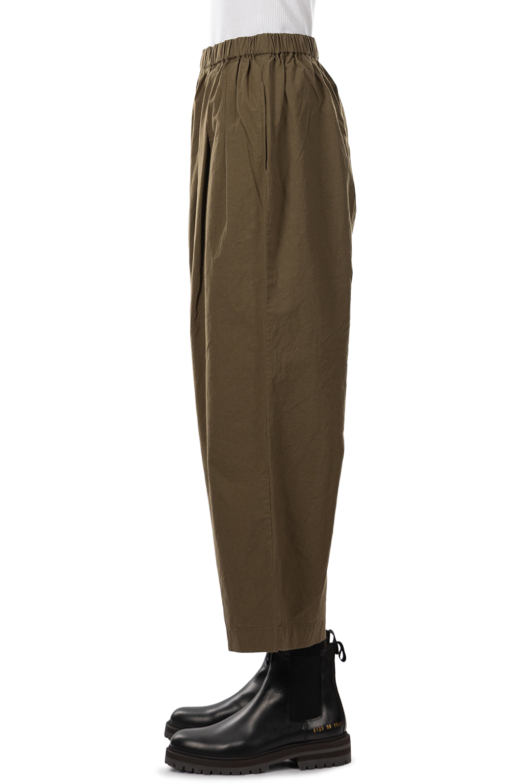 Nachukara - Cotton Horsecloth Tuck Pants - Khaki