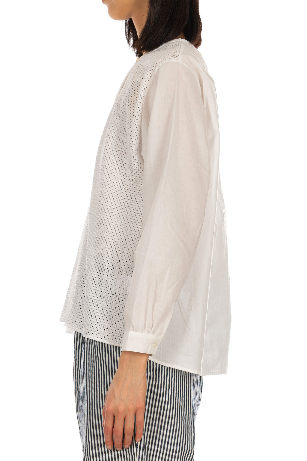 Nachukara - Cotton Lace Combi Blouse