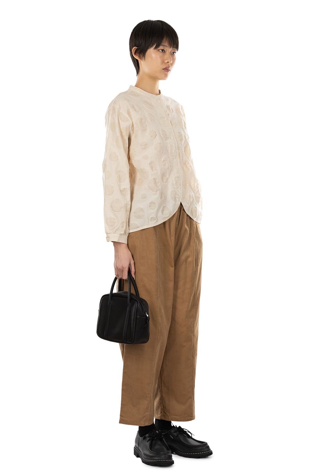 Nachukara - Cotton-Linen Dot Shirt Jacket - Natural