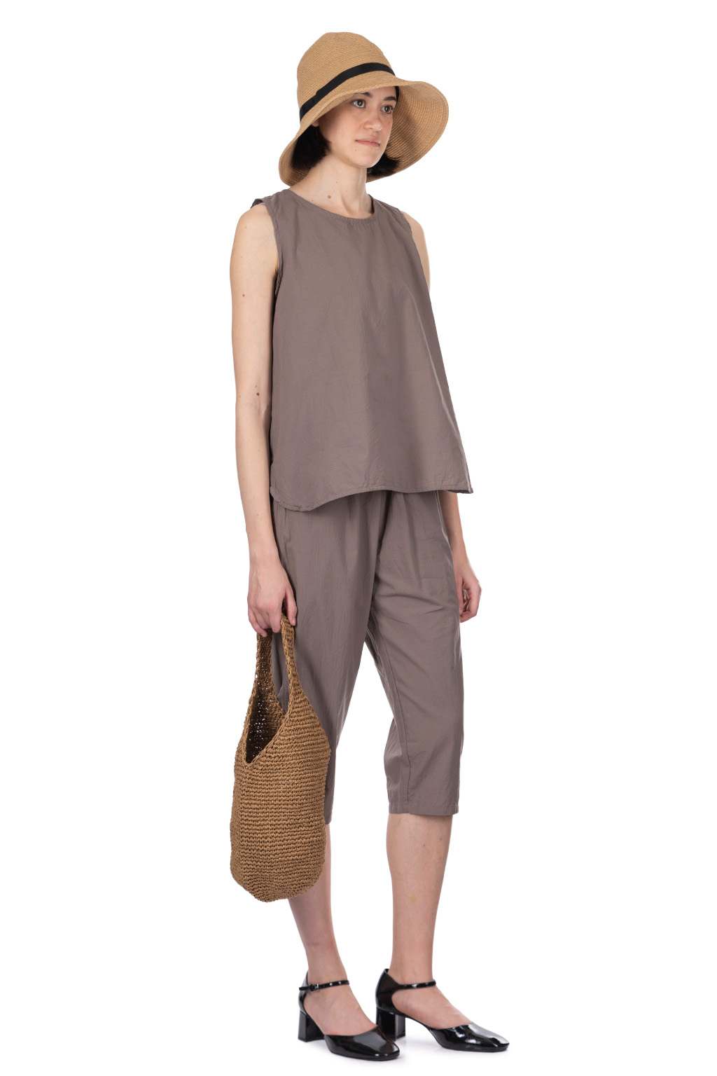 Nachukara - Cotton Sleeveless Blouse - Brown