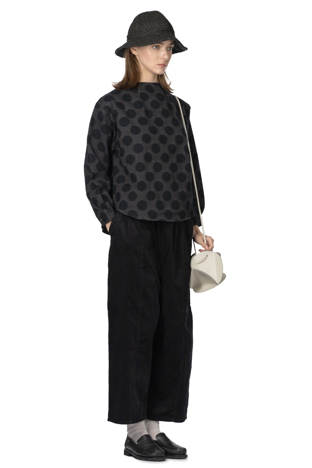Nachukara - Dot Jaquard BottleNeck Pullover
