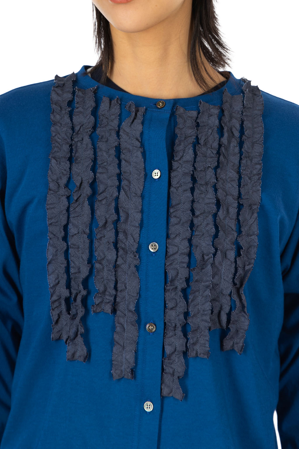 Nachukara - Natural Jersey Frilled Cardigan