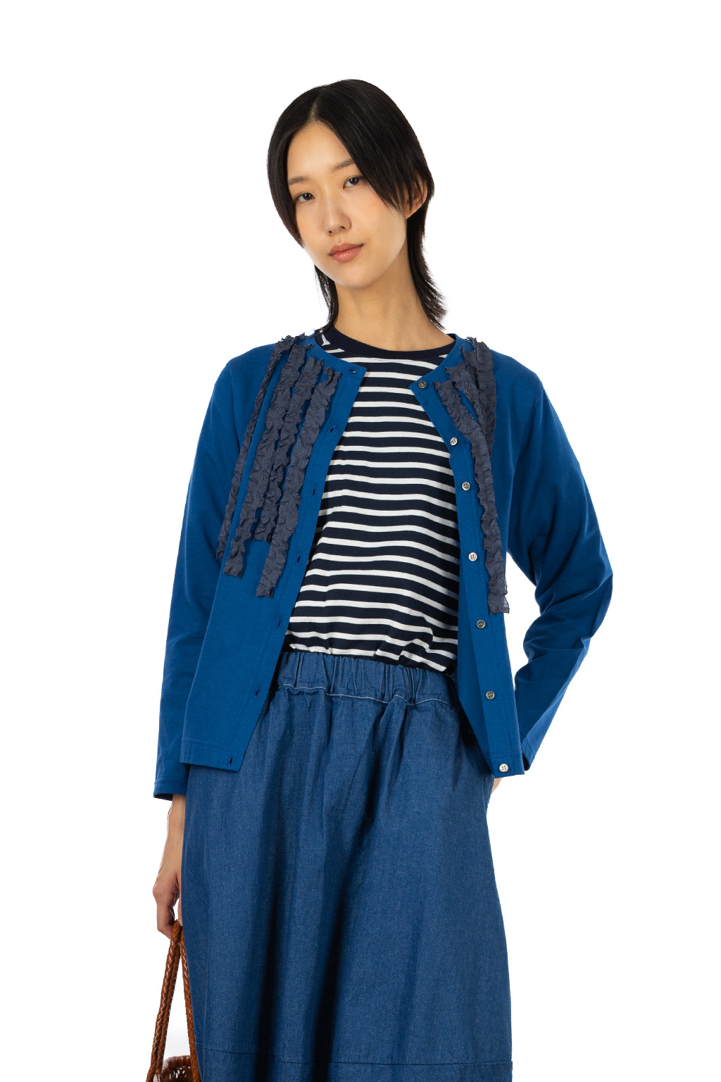 Nachukara - Natural Jersey Frilled Cardigan