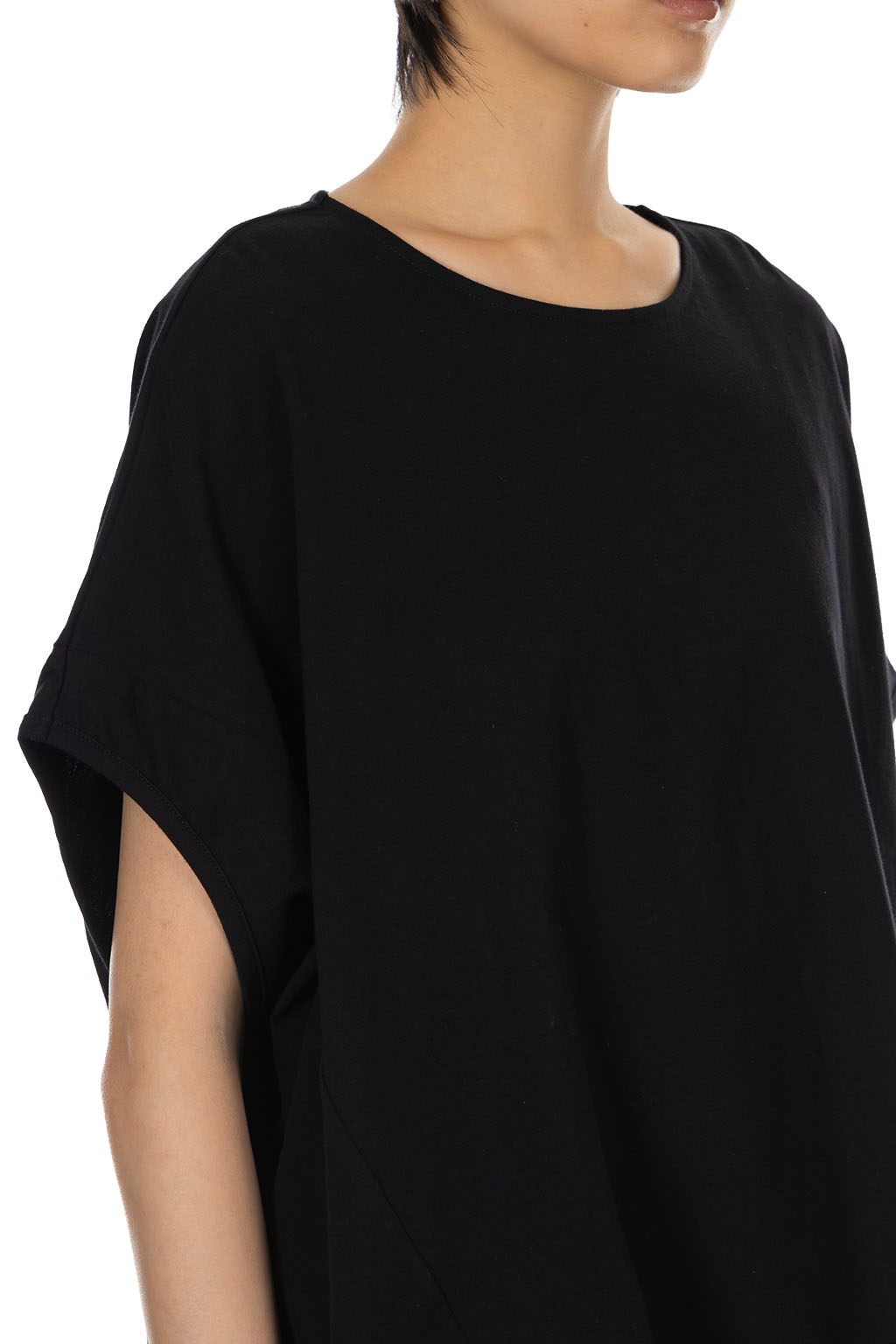 Nachukara - Soft Jersey Dolman Sleeve Pullover - Black