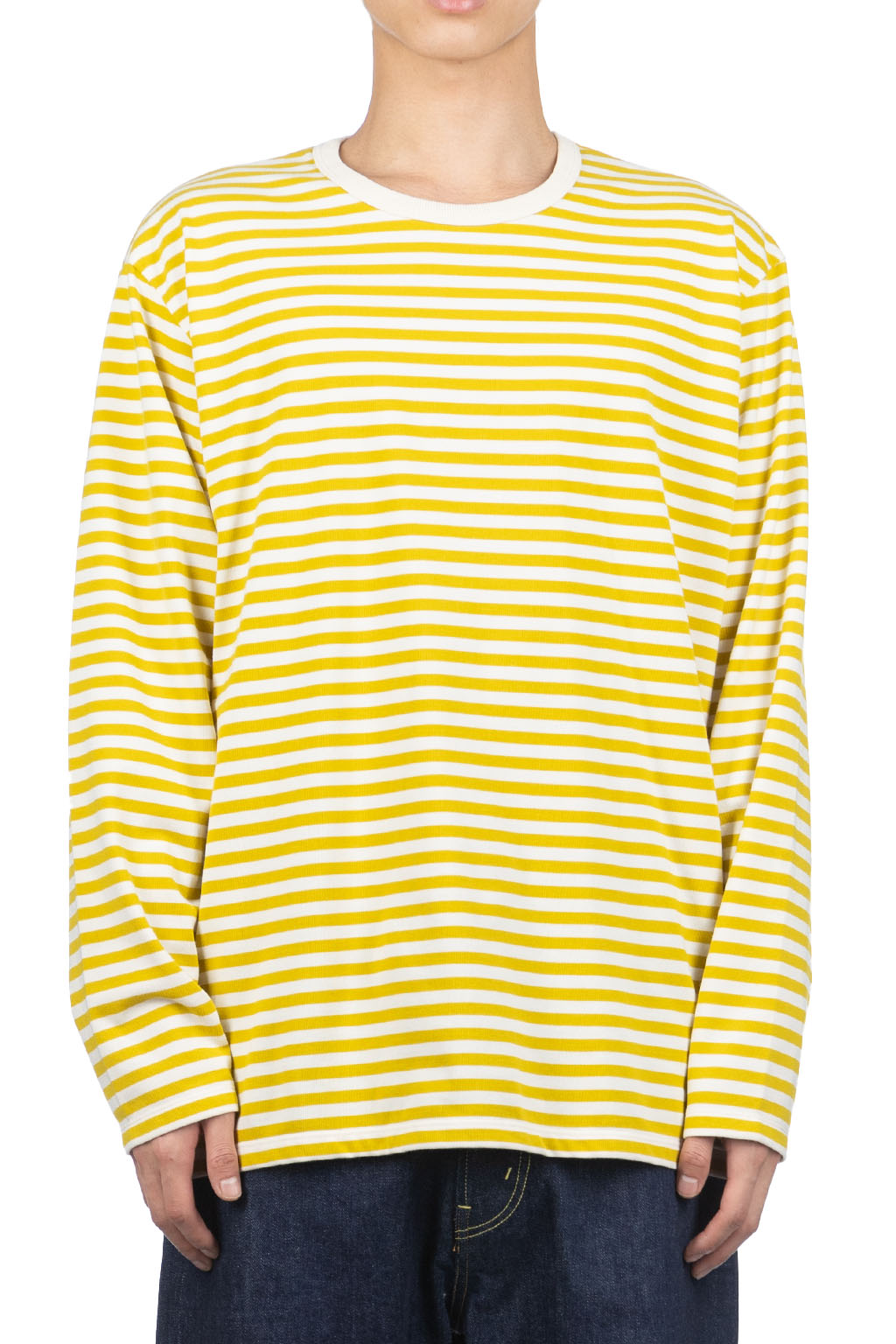 Nanamica (NAN) | COOLMAX Stripe Jersey LS Tee - Yellow x