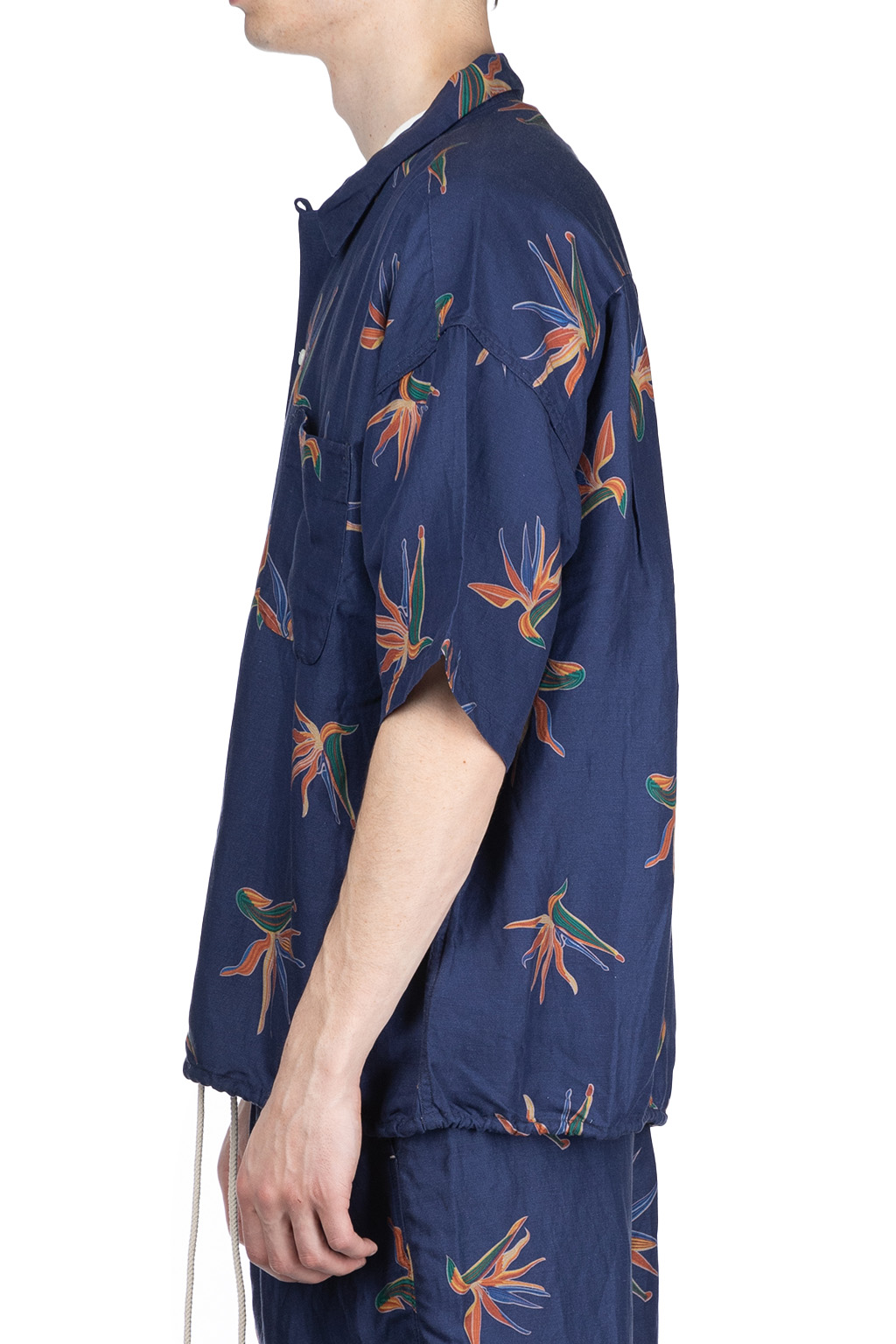 Nanamica (NAN) - Cupra Hemp Aloha Shirt - Navy