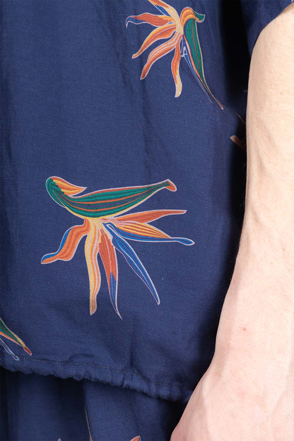 Nanamica (NAN) - Cupra Hemp Aloha Shirt - Navy