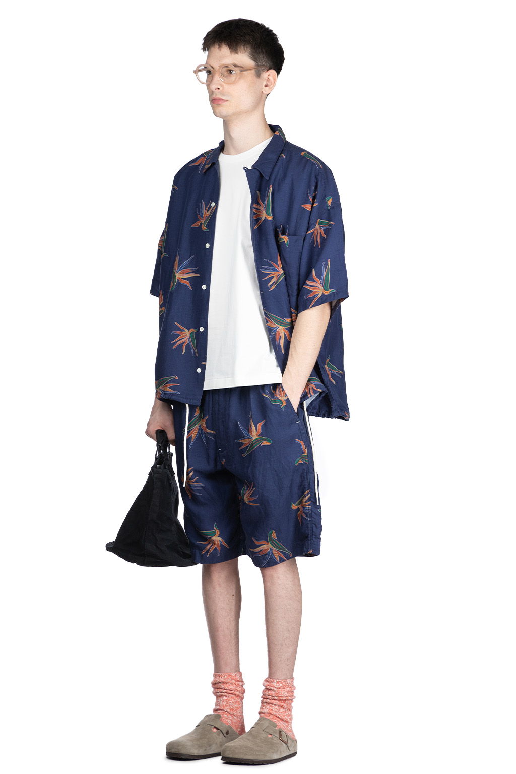 Nanamica (NAN) - Cupra Hemp Aloha Shirt - Navy
