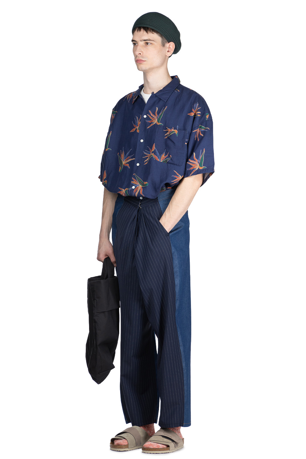 Nanamica (NAN) - Cupra Hemp Aloha Shirt - Navy
