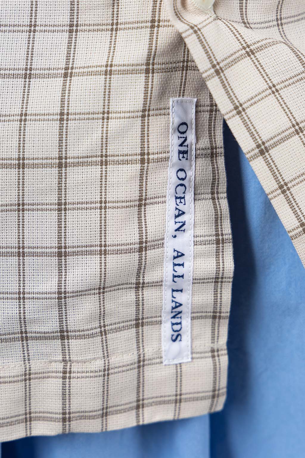 Nanamica (NAN) - Open Collar Panama Plaid SS Shirt - Beige