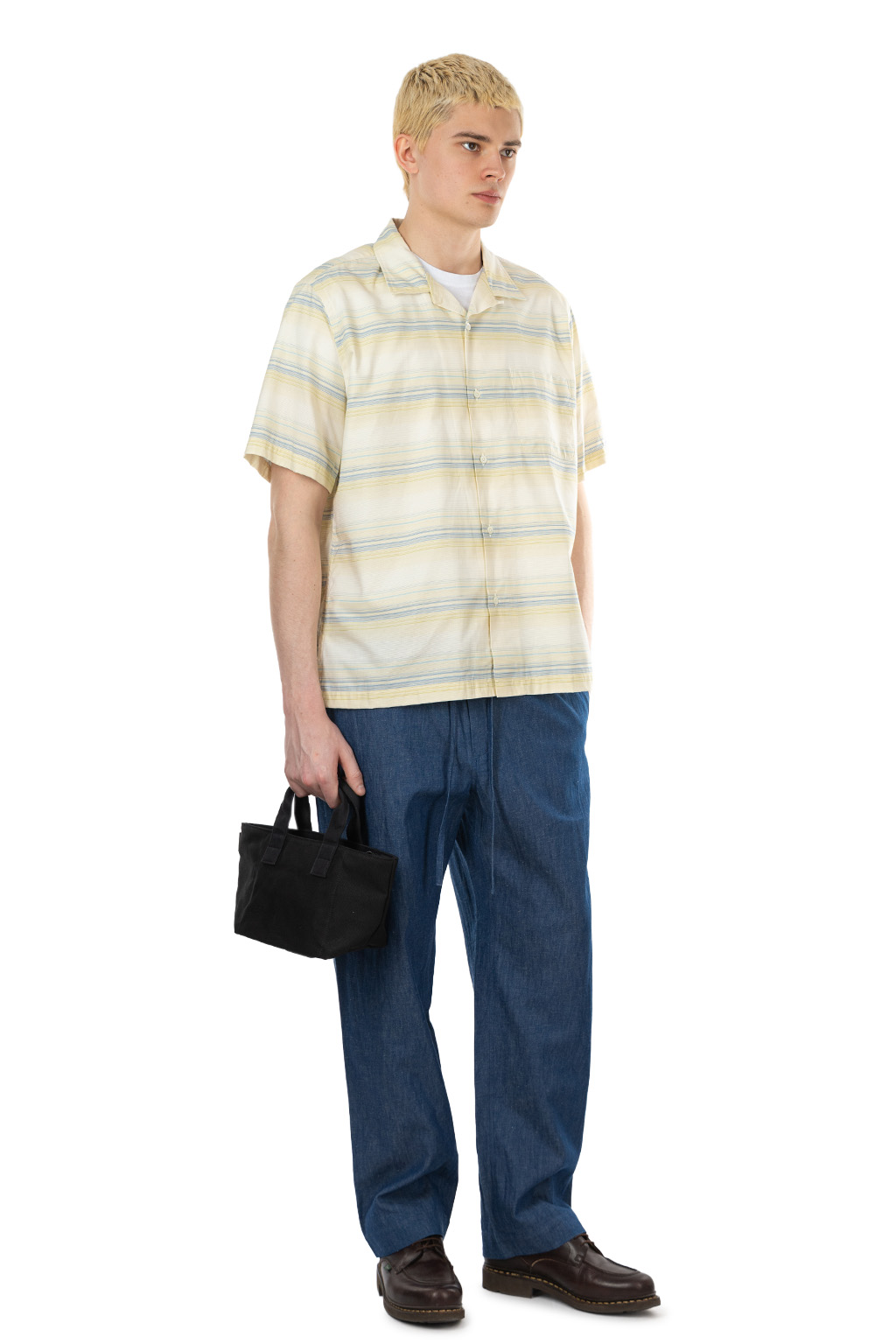 Nanamica (NAN) - Open Collar Pique SS Shirt - Yellow