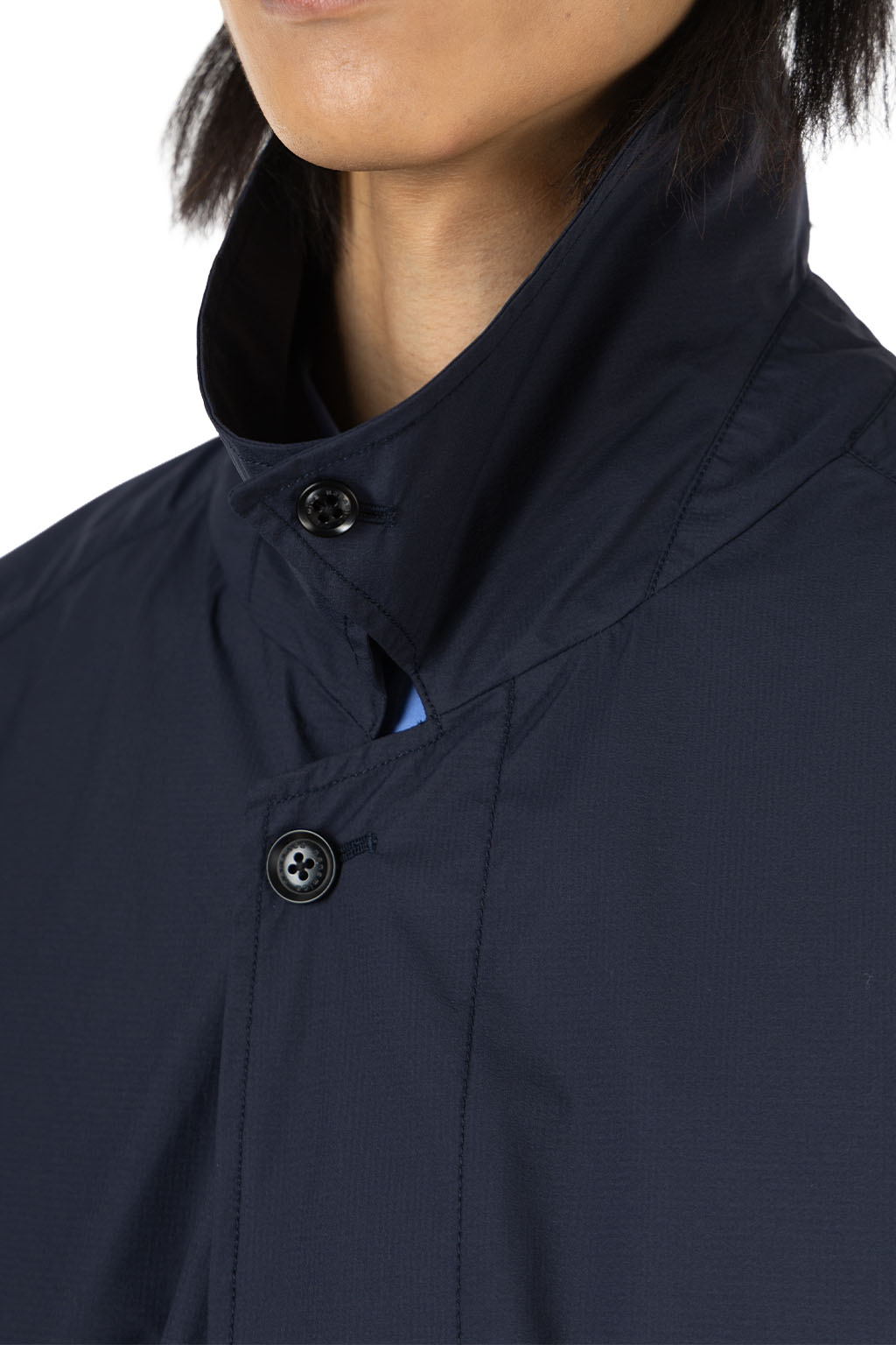 Nanamica (NAN) - Packable Balmacaan Coat - Dark Navy