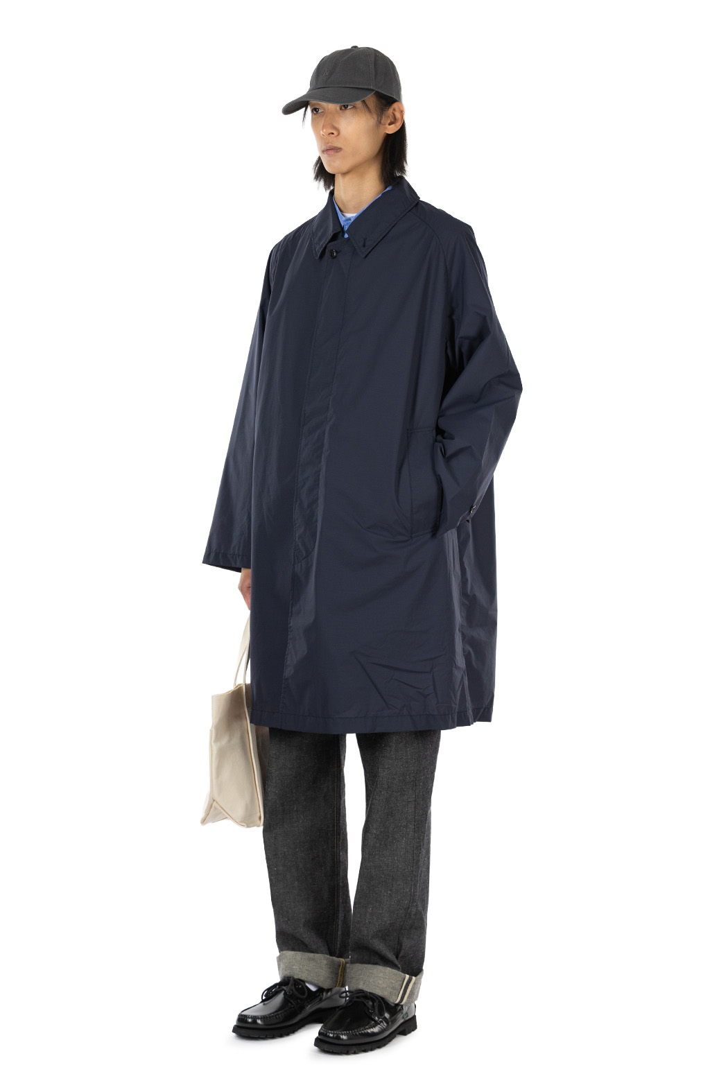Nanamica (NAN) - Packable Balmacaan Coat - Dark Navy
