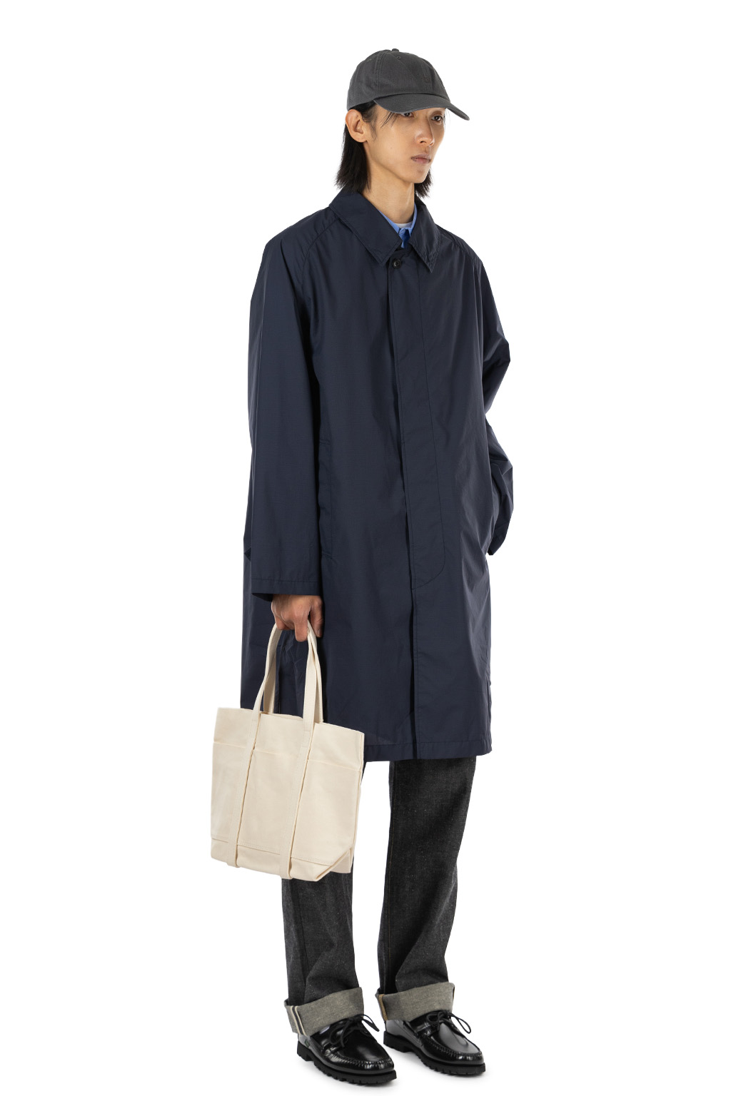 Nanamica (NAN) - Packable Balmacaan Coat - Dark Navy