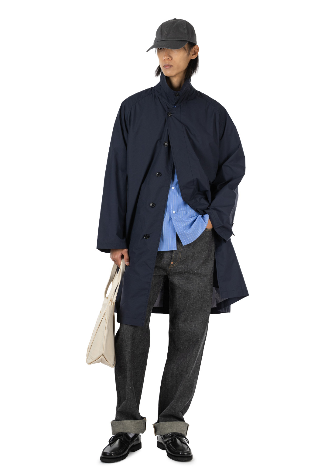 Nanamica (NAN) - Packable Balmacaan Coat - Dark Navy
